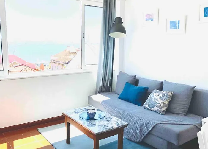 Apartament Centre Avec Vue Incroyable Sur La Mer Lizbona